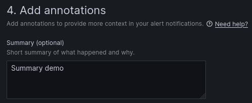 Grafana summary